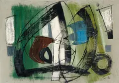 Rolf Cavael, 51/232, 1951, Mixed media on card