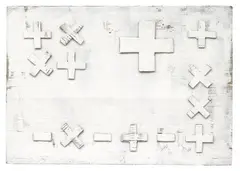 Plus-Minus-Bild by Herbert Zangs, 1975, Acrylic on corrugated card, collaged, offered Dec 2016