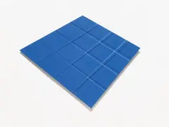Hans Jörg Glattfelder, Gegenläufige Helligkeitsstufen aus Blau, 2012, Acrylic on canvas on panel