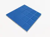 Hans Jörg Glattfelder, Gegenläufige Helligkeitsstufen aus Blau, 2012, Acrylic on canvas on panel
