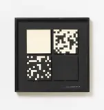Game (E-13) by Ryszard Winiarski, 1979, Acrylic on panel on black painted panel. Each, sold Dec 2016