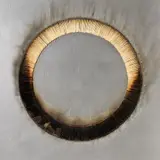 Bernard Aubertin, Dessin de feu circulaire gris, 2005, Oil, matches, and traces of fire on wood