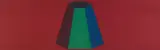 Sol LeWitt, Flat Top Pyramid with Colors Superimposed (Red), 1988, Colour silkscreen on card