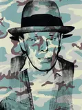 Andy Warhol, Joseph Beuys in memoriam, 1986, Colour silkscreen on card