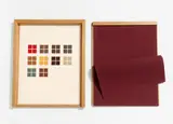 Franz Erhard Walther, Die Formen sind im Kopf, 1969/1990, 3-part work: fabric object, pencil on card and colour silkscreen on card. Each