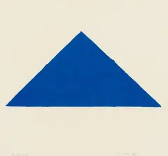 Blinky Palermo, Blaues Dreieck, 1966, Colour silkcreen on card