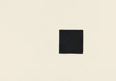 Blinky Palermo, Intitled (Schwarzes Quadrat), Around 1970, Gouache on card