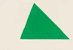 Blinky Palermo, Untitled (Grünes Dreieck), Around 1970, Gouache on card