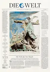 Neo Rauch, Untitled (Flugzeugträger), 2013, Colour digital inkjet print on card