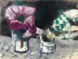 Klaus Fußmann, Untitled (Rhododendron), 1987, Gouache and pastels on paper