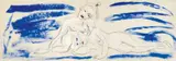 Untitled (Zwei japanische Mädchen) by Luciano Castelli, 1986, Oil and graphite on two papers mounted to one other, sold Dec 2016