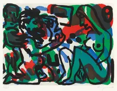 Berlin Suite by A. R. Penck, 1990, 10 colour aquatint etchings on card. Each, sold Dec 2016