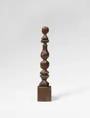 Kleines Idol by A. R. Penck, 1985, Bronze with brown patina. Approx, sold Dec 2016