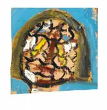Markus Lüpertz, Männer ohne Frauen. Parsifal, 1993, Oil on card on panel. Approx