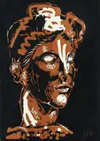 Markus Lüpertz, Zehn Holzschnitte zum Mykenischen Lächeln, 1985/1986, 6 (of 10) woodcuts on card. Each
