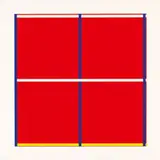 Imi Knoebel, Rot, Gelb, Weiß, Blau, 1995, 6 colour silkscreens on card. Each