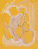 Günther Förg, Untitled, 1991, 8 works: each watercolour and watercolour and biro resp. on yellow paper. Each