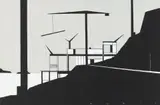 Avril, Untitled (Construction black & white), 2016, Acrylic on canvas