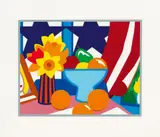 Tom Wesselmann, Still Life with Blowing Curtain (Red), 1998, Colour silkscreen on cardboard