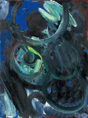 Mit dunklem Blau by Ernst Wilhelm Nay, 1963, Oil on canvas, offered Dec 2016