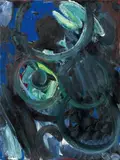 Mit dunklem Blau by Ernst Wilhelm Nay, 1963, Oil on canvas, offered Dec 2016
