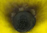 Otto Piene, R.P.M., 1984, Oil and traces of fire on canvas