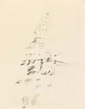 Cy Twombly, Untitled, 1963/1964, Wax crayon, biro and pencil on paper