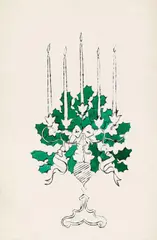 Candelabra by Andy Warhol, 1950er Jahre, Watercolour and India ink over offset lithograph on card, offered Dec 2016