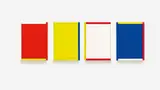 Imi Knoebel, DIN X A A1 - A 4, 1994, 4-part work: each acrylic on panel on aluminium. Each