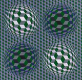 Volans by Victor Vasarely, 1979, Acrylic on canvas, sold Dec 2016