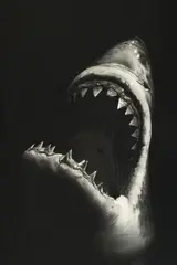 Untitled (Shark 7) by Robert Longo, 2008, Charcoal on mounted paper, offered Dec 2016