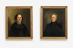 Hans-Peter Feldmann, Untitled, Around 2012, 2-piece work: oil on canvas, relined. Each