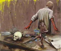 Pulslauf by Jonas Burgert, 2009, Oil on canvas, offered Dec 2016