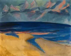 Erich Heckel, Meerlandschaft (Ostende), 1917, Tempera on canvas