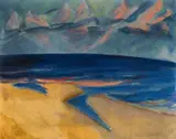 Meerlandschaft (Ostende) by Erich Heckel, 1917, Tempera on canvas, sold Dec 2016