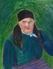 Marianne von Werefkin, Rosalia Leiß, 1908/1909, Tempera on firm artist's board