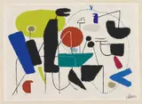 Willi Baumeister, Allegro, 1954, Colour silkscreen on heavy wove paper with watermark "JW Zanders 1922"