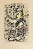 Marc Chagall, Les Enchanteurs, 1969, Colour lithograph on wove paper with watermark "Arches"