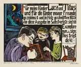 ABC - Ein geschütteltes, geknütteltes Alphabet in Bildern und Versen by Conrad Felixmüller, 1925, Book with 15 hand-coloured woodcuts and 1 colour woodcut as title sheet on double sheet wove paper 12.2 x 16.2 -, sold Dec 2016