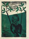 Einsame Frau by Conrad Felixmüller, 1919, Colour woodcut on wove paper, offered Dec 2016