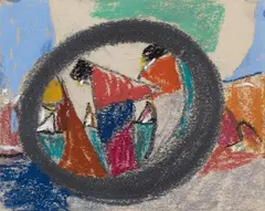 Untitled (Kreissymbol) by Adolf Hölzel, After 1930, Pastel and pencil on paper, offered Dec 2016