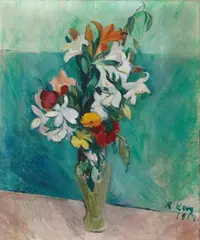 Rudolf Levy, Orchideen, 1914, Oil on canvas, the margins relined (old)