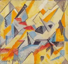 Marg (Margarete) Moll, Abstrakte Komposition, 1961, Oil on fibreboard