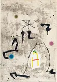 Personatge I Estels V by Joan Miró, 1979, Colour etching on wove paper with watermark "ARCHES FRANCE", sold Dec 2016