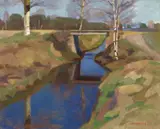 Udo Peters, Vorfrühling, Oil on firm painter's card