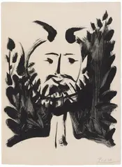 Faune souriant by Pablo Picasso, 1948, Lithograph on firm wove paper with watermark "ARCHES", sold Dec 2016