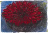 Rote Blüte by Christian Rohlfs, Water tempera and graphite pencil on fibrous Japan paper, sold Dec 2016