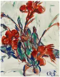 Canna indica by Christian Rohlfs, 1919, Water tempera on firm watercolour paper, sold Dec 2016