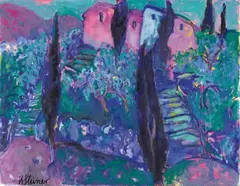 Heinrich Steiner, In der Toskana, Before 1990, Oil on canvas