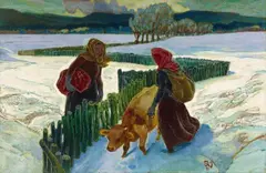 Gustav Wiethüchter, Im Winter, 1937, Oil on canvas